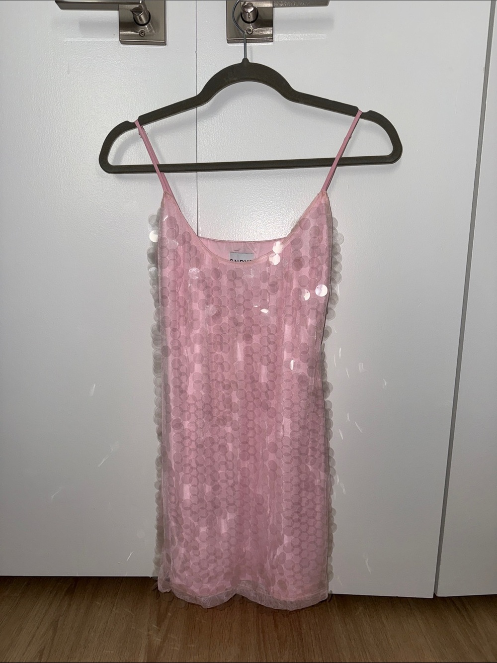 REVOLVE Pink Sequin Slip Dress